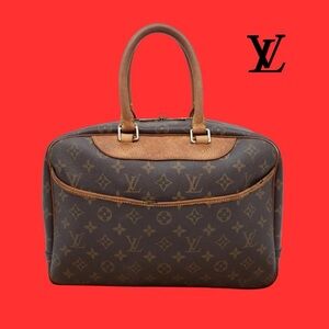 LOUIS VUITTON Deauville Hand Bag Monogram Leather